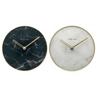 Boyle NeXtime Marble Table Clock 20cm Elegant Trendy Silent Sweep