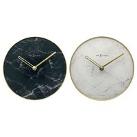 Boyle NeXtime Marble Table Clock 20cm Elegant Trendy Silent Sweep