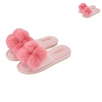 Annabel Trends Pom Pom Slippers - Cosy Luxe - Shell Pink