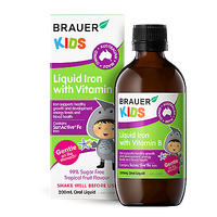 Brauer Kids Liquid Iron With Vitamin B 200ml