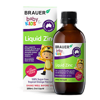 Brauer Baby & Kids Liquid Zinc 200ml Support Healthy Growth and Development