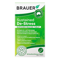 Brauer Natural Medicine De-Stress Sustained Release 30 Tablets