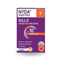 Brauer NYDA Express Family Pack 2 x 50ml Includes Head Lice Comb