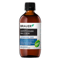 Brauer Chesty Cough Oral Liquid 200ml Reduce Bronchial Mucous Congestion