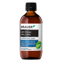 Brauer Dry Cough Oral Liquid 200ml Relieve Dry Cough and Common Cold Symptoms
