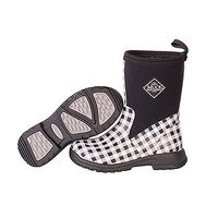 Muck Boots Kids Breezy Rainboot for Girl's - Black Gingham