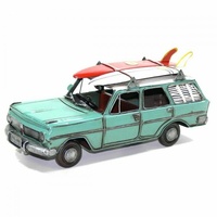 Boyle Teal EH Station Wagon With Surfboards Vintage Model Collectibles