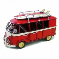Boyle Red Kombi With Surfboards Vintage Model Collectibles