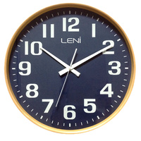 Boyle Leni Wood Silent Battery Operated Wall Clock Navy - Large