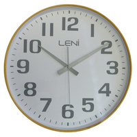 Boyle Leni Wood Silent Battery Operated Wall Clock White - Large