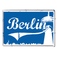 Nostalgic-Art Metal Postcard Berlin, blue 10x14cm