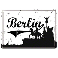Nostalgic-Art Metal Postcard Berlin, black 10x14cm