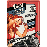 Nostalgic-Art Metal Postcard Best Garage - red 10x14cm