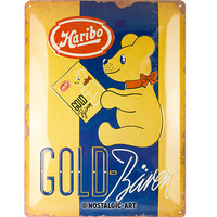 Nostalgic-Art Large Sign Haribo - Goldbären Vintage Gold 30x40x0.5cm