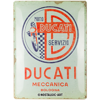 Nostalgic-Art Large Sign Ducati - Moto Servizio Meccanica 30x40x0.5cm
