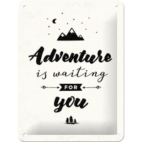Nostalgic-Art Small Sign Adventure is waiting 15x20cm