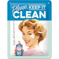 Nostalgic-Art Small Sign Keep it Clean 15x20cm