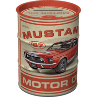 Nostalgic-Art Money Box Oil Barrel Ford Mustang Gt 1967 9.3x9.3x11.5cm