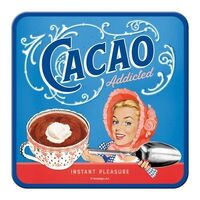 Nostalgic-Art Metal Coaster Cacao Addicted 9x9cm