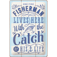 Nostalgic-Art Medium Sign One Fine Fisherman 20x30x0.5cm