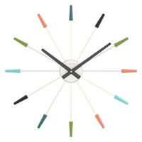 NeXtime Plug-Inn Stainless Steel Wall Clock 58cm - Multicolours
