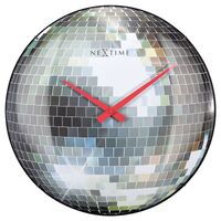 NeXtime Disco Ball Wall Clock 35cm Silver