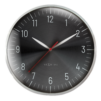 NeXtime Frankfurt Wall Clock 30.5cm - Silver & Black