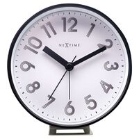 NeXtime Reflect Alarm Clock White with Night Light 12.5 x 13 x 5.5cm