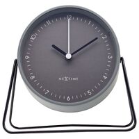 NeXtime Berlin Table Alarm Clock Grey with Night Light 14 x 13 x 7cm
