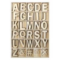 Plywood Alphabet Letter Set 165pcs in Tray