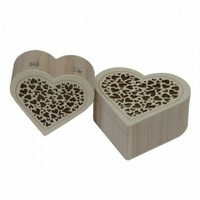 Boyle Paintable heart Storage Box Set 2 Home D????cor Arts and Crafts