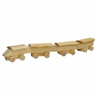 Boyle Wood Wiggle Train Paint Kit - Ready To Paint Perfect for Arts and Craft