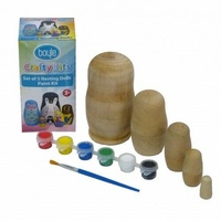 Boyle Paintable Nesting Doll Pk5 Paint Set Perfect for Arts and Crafts