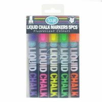 Boyle Liquid Chalk Markers 5Pcs - Fluorescent