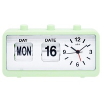 Leni Flipper Table Alarm Clock Day & Date - Mint - 11 x 20 x 5cm