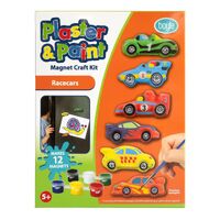 Plaster and Paint Magnet Craft Kit - Racing Cars