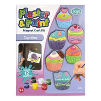 Plaster and Paint Magnet Craft Kit - Cupcakes