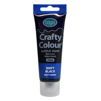 Crafty Colour Acrylic Paint 75ml Matt Black