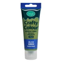 Crafty Colour Acrylic Paint 75ml Olive Green