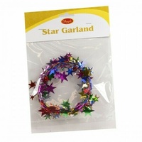 Boyle Star Garland Multi Coloured 270cm - Perfect for Arts and Craft