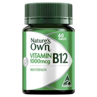 Nature's Own Vitamin B12 1000mcg 60 Tablets maintaining healthy blood vessels