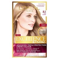 Loreal Excellence 8.1 Ash Blonde  leaves you with stronger and softer hair