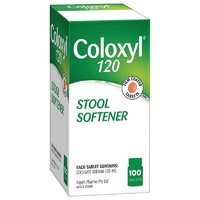 Coloxyl 120mg Stool Softener Tablets 100 - Film coated tablets.