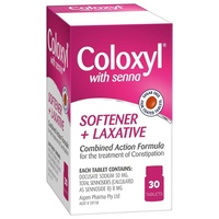 Coloxyl With Senna Softener and Laxative Tablets 30 Treatment of constipation