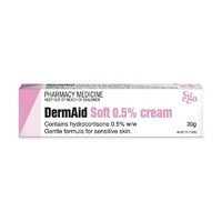 Ego Derm-Aid Soft 0.5% Cream 30G A Gentle Formula For Sensitive Skin.