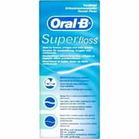 Oral B Dental Floss Super Floss 50Pk For Braces, Bridges And Wide Spaces