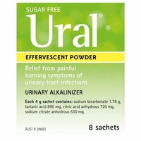 Ural Sachets Purse Pk 8X4G Effervescent Granules Flavoured Urinary Alkalinizer
