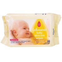 Johnsons Baby Wipes Travel Pack Fragrance Free 20
