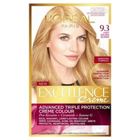 Loreal Excellence 9.3 Light Gold Blonde Triple Care Colour Advanced technology