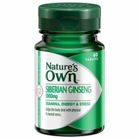 Natures Own Siberian Ginseng 0759 1000Mg Tablets 60